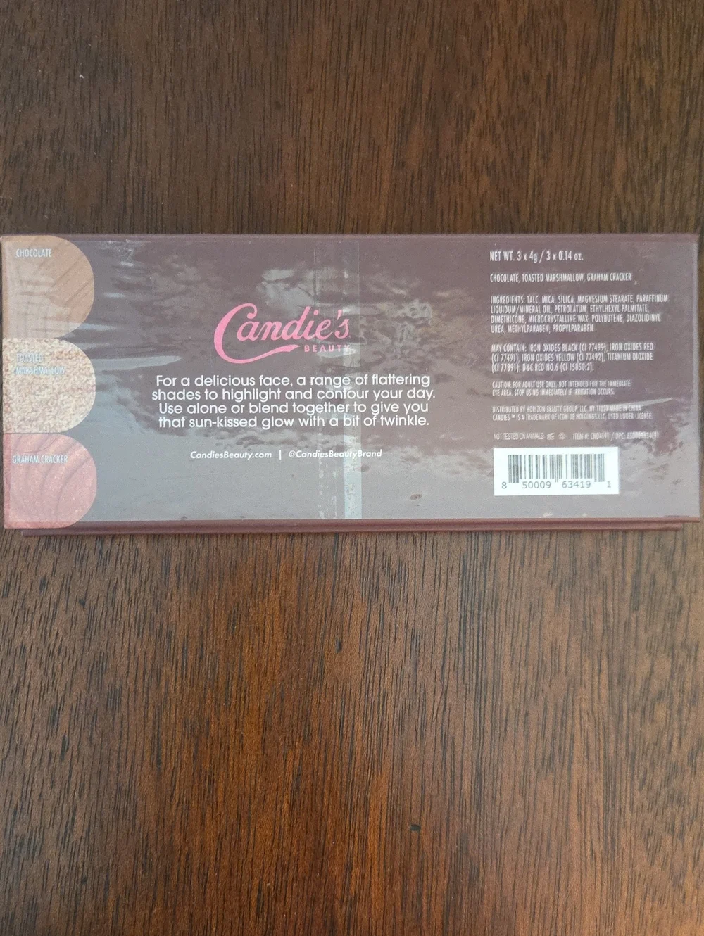 NWT Candie's Beauty Parlor S'mores Contour Palette - Brown & Pink